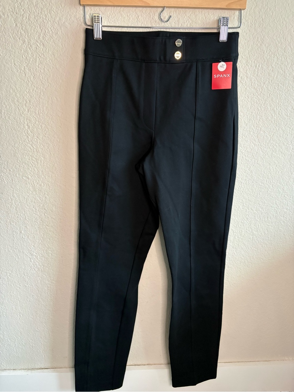 Spanx Women's Black Tall Slim Ponte Pants